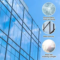 SUNBIRD One Way Mirror Window Film Daytime Privacy Sun Blocking Heat Control Anti UV Reflective Film Static Cling Window Tint for Home II Office II Living Room II Silver (19.5 x 78.7)-thumb3