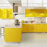 SUNBIRD 24 Inch X 60 Inch Yellow Contact Paper for Cabinets Kitchen Countertops Furniture High Glossy Peel and Stick Wallpaper Glitter Decorative Self Adhesive Vinyl/ PVC Film Waterproof Removable-thumb2