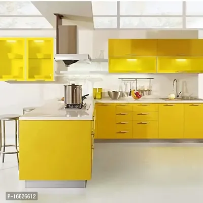 SUNBIRD 24 Inch X 60 Inch Yellow Contact Paper for Cabinets Kitchen Countertops Furniture High Glossy Peel and Stick Wallpaper Glitter Decorative Self Adhesive Vinyl/ PVC Film Waterproof Removable-thumb3