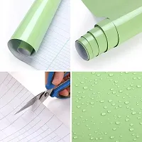 SUNBIRD Wallpaper Glossy Peel and Stick Self-Adhesive Waterproof Oil-Proof Kitchen Home Gloss Wallpaper Peel and Stick(24 X 75 Inch, Parrot Green Vinyl)-thumb3