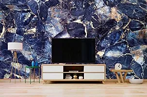 SUNBIRD Wallpaper Sticker Self Adhesive Marble Wallpaper for Furniture, Altamira, Kitchen, Bathroom, Restaurants, Home, Office ( Stone ++Blue_24 X 72 Inch))-thumb1