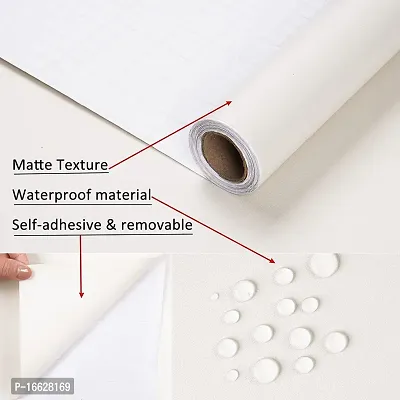 SUNBIRD Matte Beige Wallpaper Peel  Stick Wallpaper Self Adhesive Decorative Vinyl Waterproof Wallpaper for Kitchen Cabinet Furniture Countertop 24 X 48 Inch-thumb4