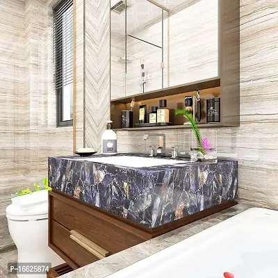 SUNBIRD Marble Sheet,Wallpaper Sticker Glossy 24Inch X 10 Square Feet Removable, Renovation Sheet, Repair Sticker, Adhesive, Waterproof, Heat Resistant,-thumb5