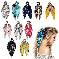 SUNBIRD 5 Pcs Hair Scarf Hair Scrunchies Hair Bands Ponytail Holder Scrunchy Ties Multi Colors Hair Accessories for Women Girls-thumb2