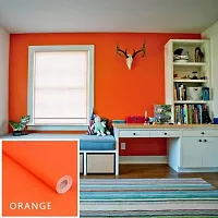 SUNBIRD Wallpaper Sticker Smooth with Glossy Waterproof Redesign Heat Resistant DIY Removable Wallpaper Redecoration Resistant Cutting Sheet Thick Adhesive (Proper Orange Vinyl 24 X 48 Inchl-thumb3