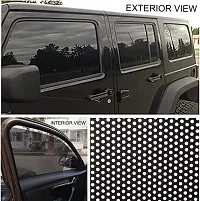 SUNBIRD Perforated Vinyl Window Film Black to Prevent Bird Strike, Perforated Black Vinyl Privacy Window Film Privacy Protecting Self Adhesive Glass Stickers 24x48 Inch-thumb1