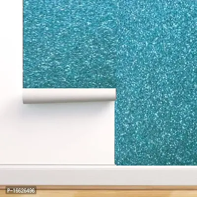 SUNBIRD Wallpaper Peel and Stick Removable for Bedroom Kids Living Room Bathroom Counter Cabinet Waterproof and Greaseproof Colored Contact Paper Decorative (24x 110_Inhes, Sky Blue Glitter)