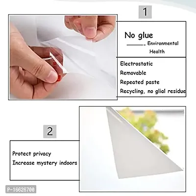 SUNBIRD? PVC Non Adhesive Window Film Privacy Self Static Cling Frosted Window Glass Film Sticker for Home and Office 24x48 Inch-thumb3