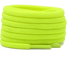 SUNBIRD 5 Pair Ova/sneaker/Flat Shoes laces Athletic Shoe Laces for Sport/Running Shoes Shoe Strings Round Oval /Flat/sneaker Shoe Lace (5 pair, Neon Green oval)-thumb1