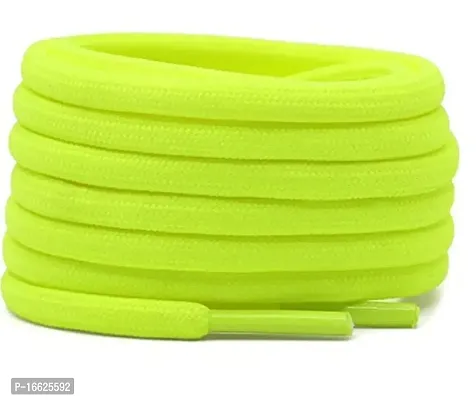 SUNBIRD 5 Pair Ova/sneaker/Flat Shoes laces Athletic Shoe Laces for Sport/Running Shoes Shoe Strings Round Oval /Flat/sneaker Shoe Lace (5 pair, Neon Green oval)-thumb2