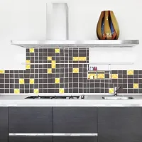 SUNBIRD Kitchen Wall Stickers Wood Wallpaper Liner, Furniture, Almirah, Table Top,New Design Wood Wallpaper Sticker (Black Gold Box 24 X 72 inch )-thumb2