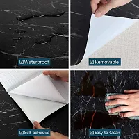 SUNBIRD Marble Wallpaper Wall Sticker for Kitchen Cabinets Bathroom Peel  Stick Wall Removable Contact Paper Waterproof Wall Paper (24 X 48 Inch, Black Galaxy)-thumb4