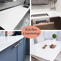 SUNBIRD Self-Adhesive White Contact Paper White Wallpaper Peel and Stick Wallpaper Waterproof Vinyl Roll Decorative Kitchen Cabinet Table-thumb2