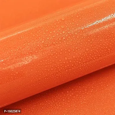 SUNBIRD Wallpaper Sticker Smooth with Glossy Waterproof Redesign Heat Resistant DIY Removable Wallpaper Redecoration Resistant Cutting Sheet Thick Adhesive (Proper Orange Vinyl 24 X 48 Inchl