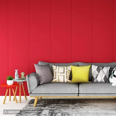 SUNBIRD Matte Red Wallpaper for Cabinets Wall Paper Roll Peel and Stick for Kitchen Vinyl Removable Self Adhesive Wallpaper for Bedroom Living Room Drawers 24 X 48 Inch_ red Matte-thumb3