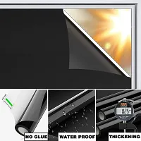 SUNBIRD Blackout Window Film Totally Privacy 99.9% Light Blocking Window Heat Control Anti-UV Static Cling Window Film for Privacy Night Working Baby Room and Day Sleeping-thumb3