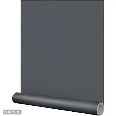 SUNBIRD Self-Adhesive Grey Wallpaper Solid Contact Paper Peel and Stick Removable Wallpaper for Bedroom Cabinets Livingroom Paper Modern Bedroom Living Room (Dark Gray) (24 X 60 Inch)-thumb0