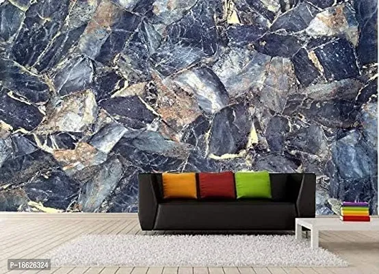 SUNBIRD Wallpaper Sticker Self Adhesive Marble Wallpaper for Furniture, Altamira, Kitchen, Bathroom, Restaurants, Home, Office ( Stone ++Blue_24 X 72 Inch))-thumb4