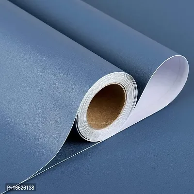 SUNBIRD Dark Blue Wallpaper Solid Color Peel and Stick Wallpaper Matte Self Adhesive Blue Contact Paper for Cabinets Removable 24 x 78 Inch-thumb0