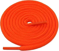 SUNBIRD 5 Pair Ova/sneaker/Flat Shoes laces Athletic Shoe Laces for Sport/Running Shoes Shoe Strings Round Oval /Flat/sneaker Shoe Lace (5 pair, Orange oval)-thumb1