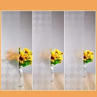 SUNBIRD Decorative Window Film,Flower Static Cling Privacy Door Film, Non Adhesive Heat Control Anti UV Window Cling for Office and Home-thumb2