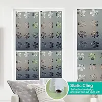 SUNBIRD Frosted Window Tinting Film for Home, House Door Glass Window Privacy Film (12 X 48 Inch Tulip Flower)-thumb3