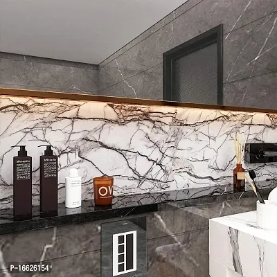 SUNBIRD Glossy White Marble Contact Paper Peel and Stick Wallpaper Vinyl Film Self Adhesive Removable Waterproof Wall Paper for Countertop Cabinet Kitchen-thumb3