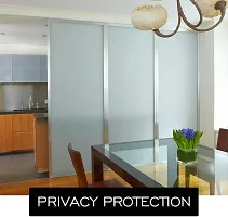 SUNBIRD? 50cm*3m Privacy Window Film Frosted Sticker with Grid Lines Backing Removable Opaque UV Protection Glass Film-thumb1