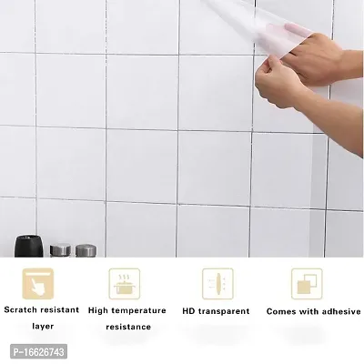 SUNBIRD Transparent Kitchen Backsplash Protective Contact Paper Removable Clear Wall Protector Oil Proof Waterproof Sticker Easy to Clean 12 X 36 Inch-thumb5