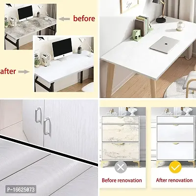 SUNBIRD Self Adhesive Wood Grain Wallpaper Waterproof Old Furniture Vinyl Stickers Wooden Door Wardrobe Desktop PVC Wall Papers (24 X 85 INCHES-Wood Texture - 5)-thumb2