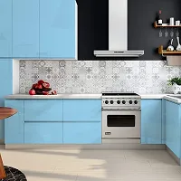 SUNBIRD Blue Contact Paper Glossy Peel and Stick Wallpaper Self Adhesive for Cabinets Kitchen Countertops Furniture 15x48_Inch-thumb2