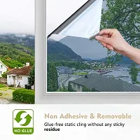 SUNBIRD? 50cm*200cm Window Film Clings for Home UV Blocking Reflective Mirror Heat Control Film Daytime Privacy Protection Removable Non-Adhesive Static Cling-thumb3