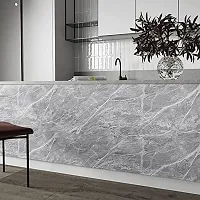 SUNBIRD Counter top Covers Peel and Stick Wallpaper Self Adhesive Wall Paper Roll Kitchen top Marble Adhesive Paper Table Desk Cover Bathroom Vanity Decor Waterproof 24x78_Inch (Grey Marble)-thumb2