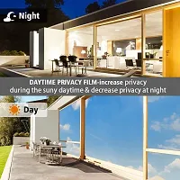 SUNBIRD Window Privacy Film, One Way Mirror Film Daytime Anti UV Sun Blocking Heat Control Reflective Film Decorative Static Cling Home Office Living Room (20 Inch X 3 Feet, Silver Film)-thumb3