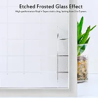 SUNBIRD Window Privacy Film, Frosted Removable Glass Covering for Bathroom, Opaque Static Cling Heat Control Door Sticker for Home (24 X 48 Inch, Square Box Small)-thumb3