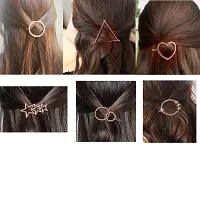 SUNBIRD Fashionable Hair Clip Ever In Different Shapes for Girls  Women Golden Hair clips Fancy Jewellery Hair pin Hair Accessories stylish Metal Hair Pins for Girls Women Golden-thumb4