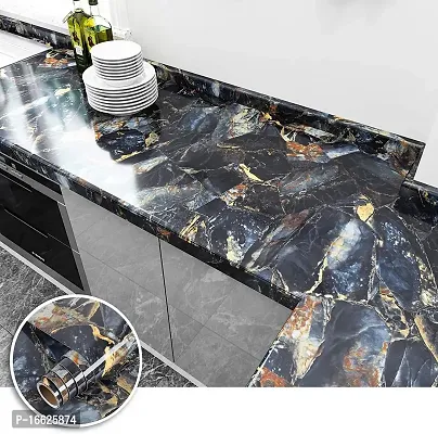 SUNBIRD Marble Sheet,Wallpaper Sticker Glossy 24Inch X 10 Square Feet Removable, Renovation Sheet, Repair Sticker, Adhesive, Waterproof, Heat Resistant,