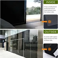 SUNBIRD Sun Light Blocking Window Tint Film for Home, Static Cling Room Darkening Window Cover for Day Sleep, Anti UV Black Glass Stickers 20Inch X 6.5 Feet-thumb1