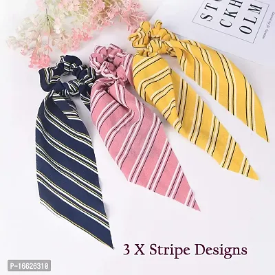 SUNBIRD 5 Pcs Hair Scarf Hair Scrunchies Hair Bands Ponytail Holder Scrunchy Ties Multi Colors Hair Accessories for Women Girls-thumb4