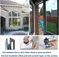 SUNBIRD? 50cmX3mtr One Way Mirror Film Daytime Privacy Heat Control Reflective Glass Covering Anti UV Solar Film Static Cling House Window Tint II Silver II 1Pcs-thumb2