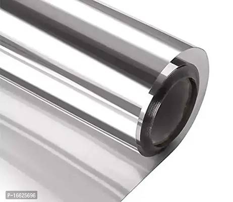 SUNBIRD? 2Pcs 50cm*4Feet One Way Mirror Film Daytime Privacy Heat Control Reflective Glass Covering Anti UV Solar Film Static Cling House Window Tint II Silver II