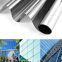 SUNBIRD? 2Pcs 50cm*4Feet One Way Mirror Film Daytime Privacy Heat Control Reflective Glass Covering Anti UV Solar Film Static Cling House Window Tint II Silver II-thumb2