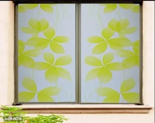 SUNBIRD Window Privacy Film, Decorative Stained Glass Window Film, Frosted Window Tinting Film for Home, House Door Glass (Green Leaf dot 43 X 121 CM)-thumb5