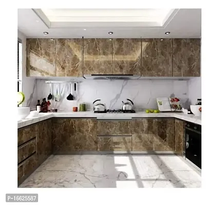 SUNBIRD Self Adhesive Decorative Contact Paper Peel and Stick Color Wallpaper Waterproof PVC Home Kids Room Kitchen (Brown Italian Marble, 24 X 48 Inch)-thumb4