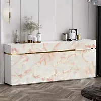 SUNBIRD Self Adhesive Decorative Marble Contact Paper Peel and Stick Color Wallpaper Waterproof PVC Marble Home Kids Room Kitchen (24 X 48 Inch, Cream Orange)-thumb4