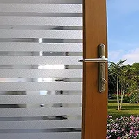 SUNBIRD Window Frosted Film for Glass Privacy Strips Design Glass Sticker for Home Office Security Self Static Cling Vinyl Film for Bathroom Shower Room Glass Door (Strips Design / 24 X 80 inch)-thumb4