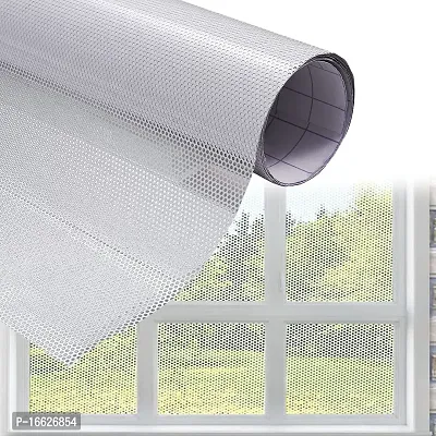 SUNBIRD 60cm X 200cm One Way Privacy Window Film,White Perforated Vinyl Window Film,Self Adhesive Dotted Perforated Mesh Window Vinyl Privacy Film for Car and Home-thumb0