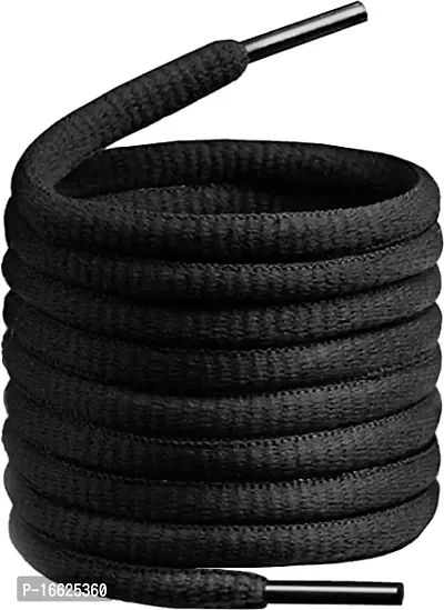 SUNBIRD 5 Pair Ova/sneaker/Flat Shoes laces Athletic Shoe Laces for Sport/Running Shoes Shoe Strings Round Oval /Flat/sneaker Shoe Lace (5 pair, Black oval)