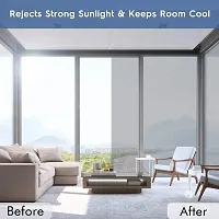 SUNBIRD? One Way Window Film Mirror Effect Tint Glass Covering for Home Office Daytime Privacy Protecting Reflective Heat Control Anti II UV Door Sticker for House II 20inch X 60inch II Silver-thumb4