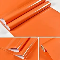 SUNBIRD Wallpaper Sticker Smooth with Glossy Waterproof Redesign Heat Resistant DIY Removable Wallpaper Redecoration Resistant Cutting Sheet Thick Adhesive (Proper Orange Vinyl 24 X 48 Inchl-thumb4